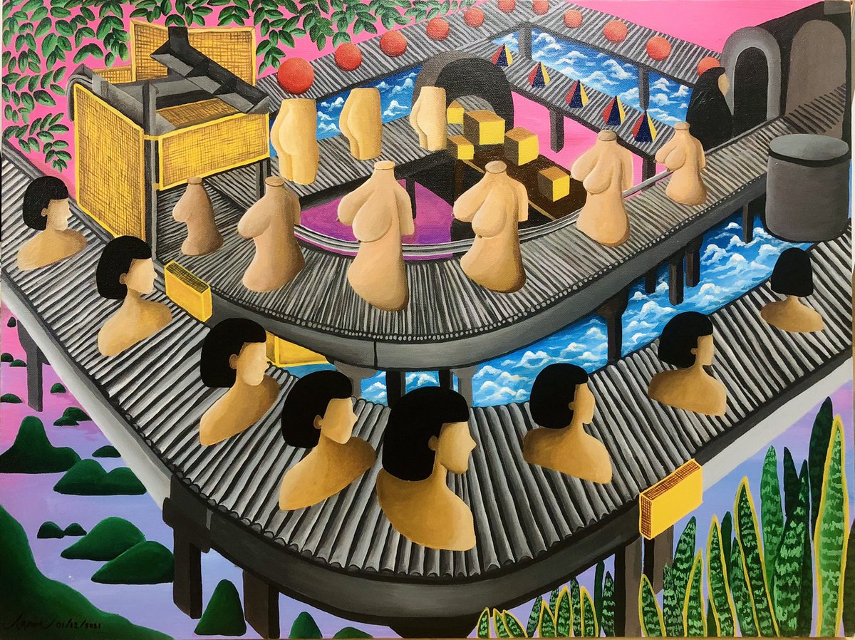 👩🏻👩🏻👩🏻NEW DROP!!🔥🔥🔥
Women, copy and repeat. 
Acrylic on canvas
Size : 60x80 cm. 
If interested in work :
opensea.io/assets/0x495f9…
#NFTs #NFTCommunity #NFTTHAILAND #nftcollector #nftart #OpenSeaNFT #NFTcollection #NFTshill