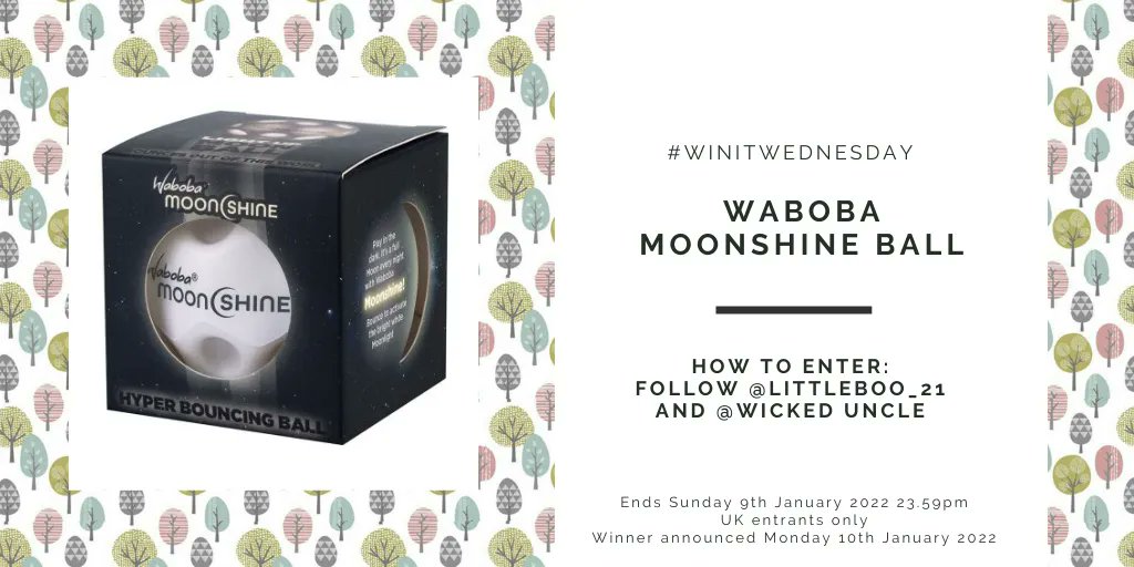 [AD-GIFTED] Time for #WinItWednesday!

* Follow @littleboo_21 &amp; @wickeduncle and RT to win a Waboba Moonshine - Light Up Moon Ball bit.ly/3DQYeIx
* Ends Sun 9th January 2022 23.59pm
* UK entrants only

Full T&amp;C's: bit.ly/3pQRSUn