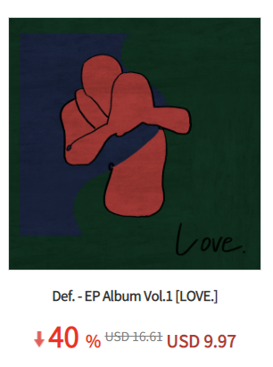 Ktown4u_TH's tweet photo. KTOWN4U TH x @Jaybdef16_TH 

Def. - EP Album Vol.1 [LOVE.]
🎁Random Signed Polaroid 200ea 
✔️TrueMoney payment is available

ลด40% ➡️ https://t.co/jMgT1Jb60g https://t.co/U5zWYXlqWl