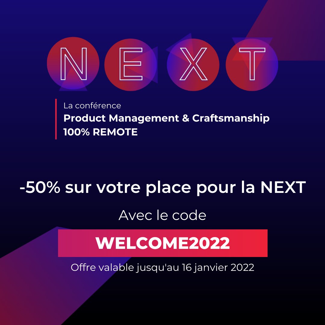 J-22 avant la NEXT ! 
Pour fêter 2022, on vous fait un petit cadeau, 50% de réduction lors de l’achat de votre place avec le code “WELCOME2022” jusqu’au 16 janvier. 
Pour en profiter 👉  hubs.li/Q011trmg0

Rendez-vous le 27 janvier ! #zenikaNEXTconf