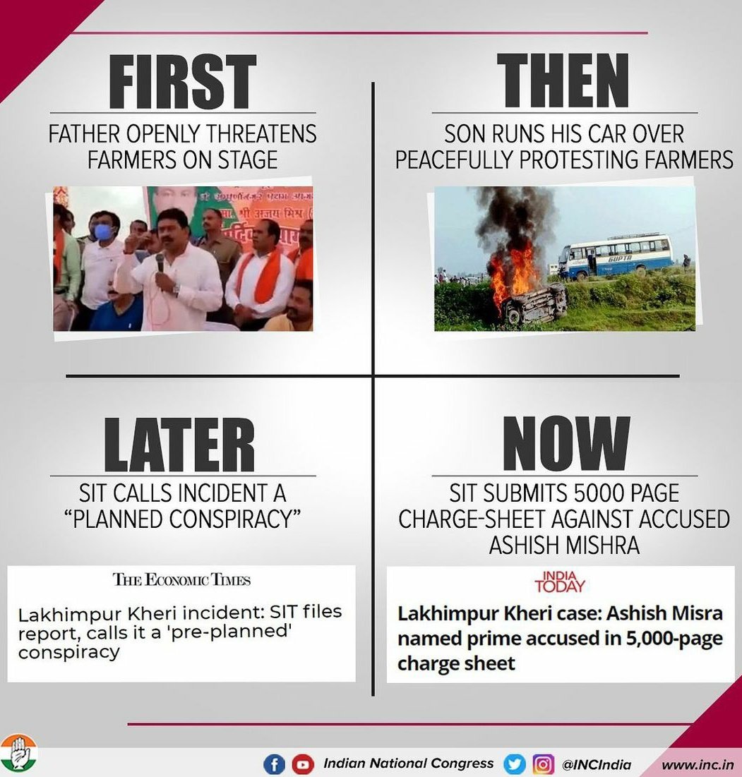 geetv79's tweet photo. Why has Modi still failed to #SackAjayMishra??
Is it because he & his murderous son only implemented Mo-Sha's idea for farmers?
#TeniMustGo https://t.co/33dstIXsRO
