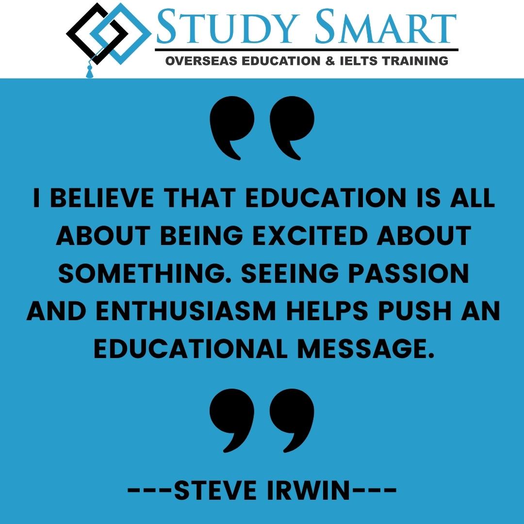 I believe that education is all about being excited about something. Seeing passion and enthusiasm helps push an educational message.

#motivationalquote #wednesdayquote #IELTS #Studyabroadexpert #certificate #study #studyguide #studysmart #studyabroaduk #studyabroadcanada