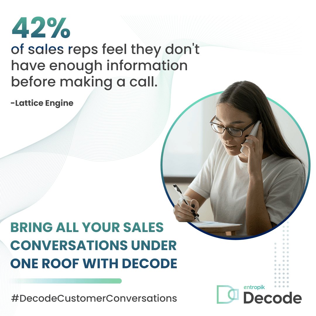 by_decode's tweet image. With Decode, you can bring all your conversations under one roof, search across the transcriptions and highlight and tag important details, so that every key information is just a click away.
Get your early access today! - cutt.ly/gTKvWQj

#Futureofwork #EntropikTech