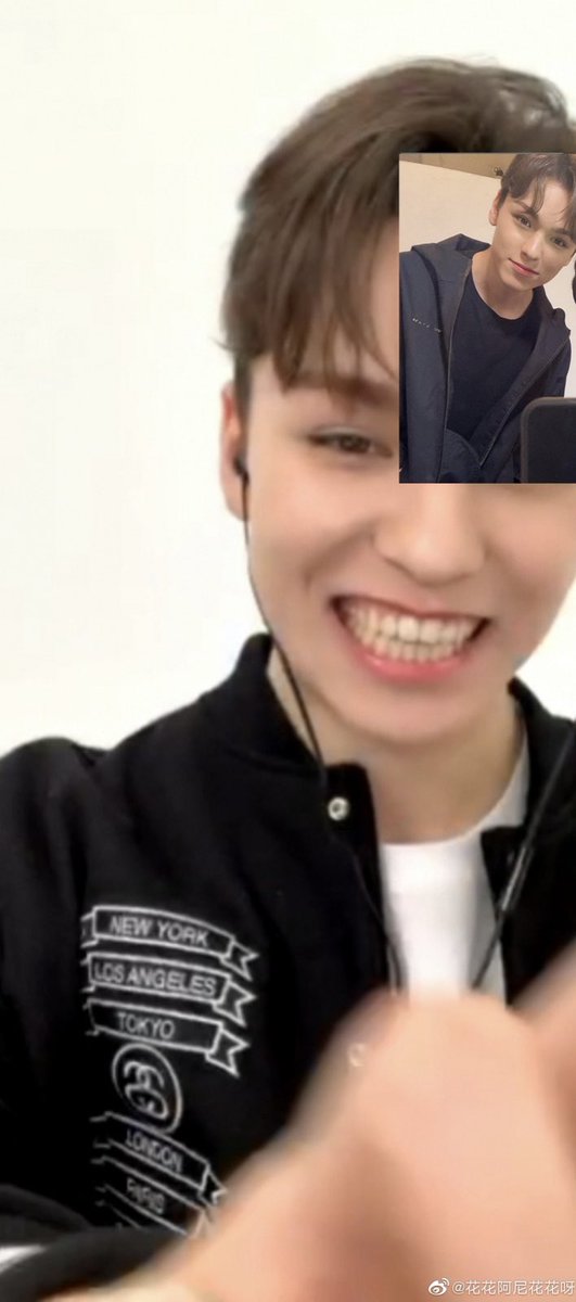 chweposts's tweet photo. Vernon always trying to reach the cat in a fancall </3 https://t.co/s6keCXtNg7