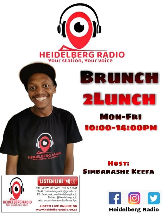 HeidelbergRadio's tweet photo. GM | Welcome to Brunch2Lunch with @MlangPeter from 10am to 2pm
#Burningpoint : Should the Parliament house move to Pretoria or reconstruct the Cape Town building, as a South African citizen what's your take on the matter?
Stream live: https://t.co/ObRbIlR8uz
#ParliamentFire https://t.co/jkKuW8SDQx