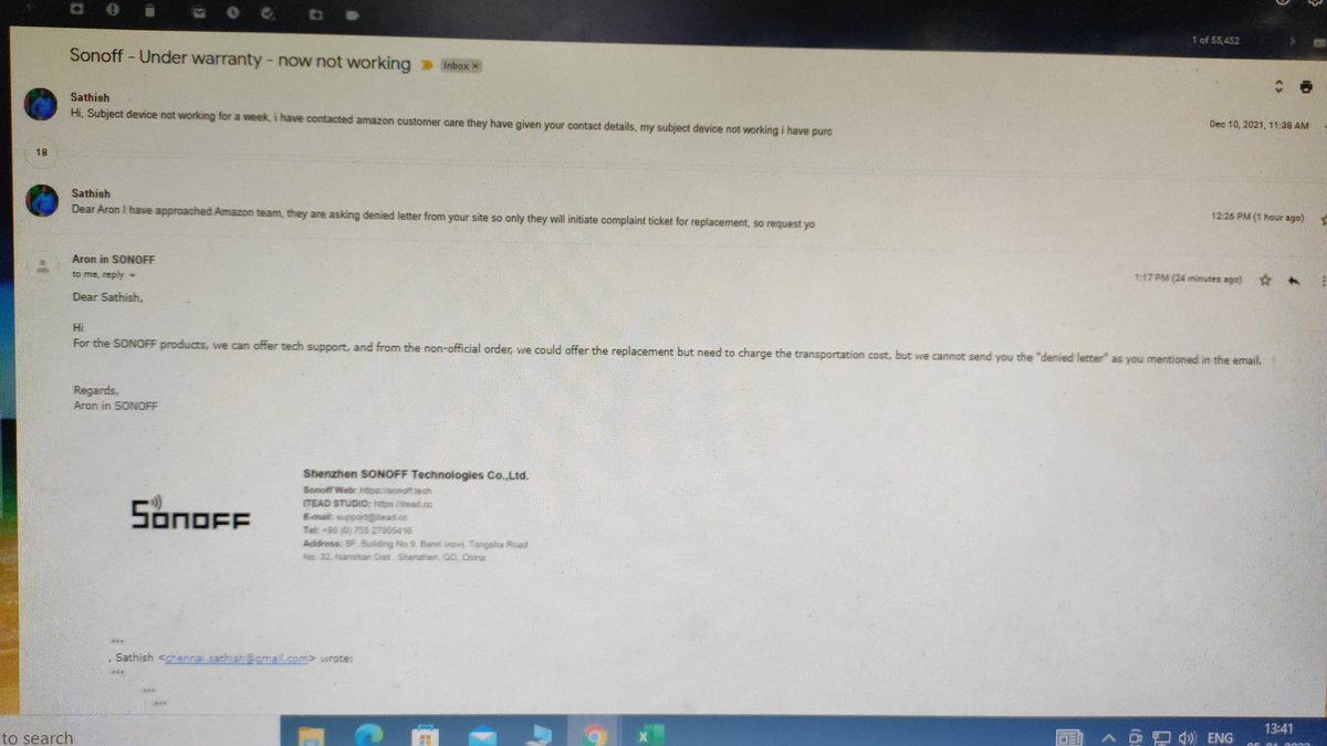 Satz1977's tweet photo. @AmazonHelp trust on @amazonIN only buying the products, but in the warranty period you are forcing to get denied letter from manufacturer? they are asked me to pay shipping for replacement,
How can I bear the cost from china??? Buying in chennai replacement from China???
Cc @inconsumerforum https://t.co/0JtPpOeBUD