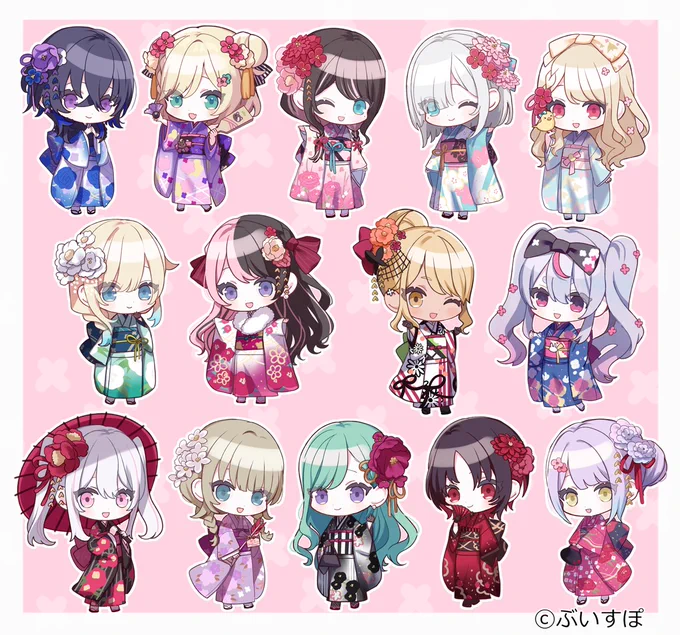 ローソンさんで発売中の『VTuberスタイル ぶいすぽっ!BOOK』特典の「描き下ろしぶいすぽっ!オリジナルステッカー」のイラストを描かせていただきました🌷 