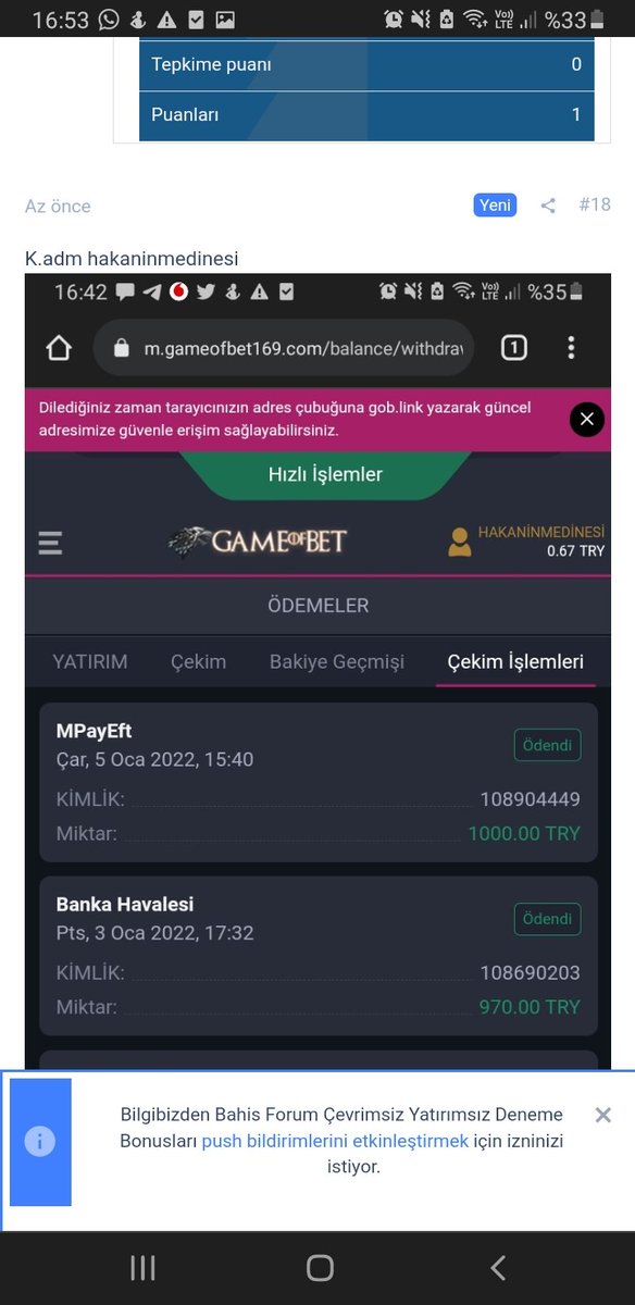 _azer0000's tweet photo. @Gameofbet_ 
Cekim 5 dk k.adim hakaninmedinesi

Tesekurler https://t.co/ENL2OXz32S