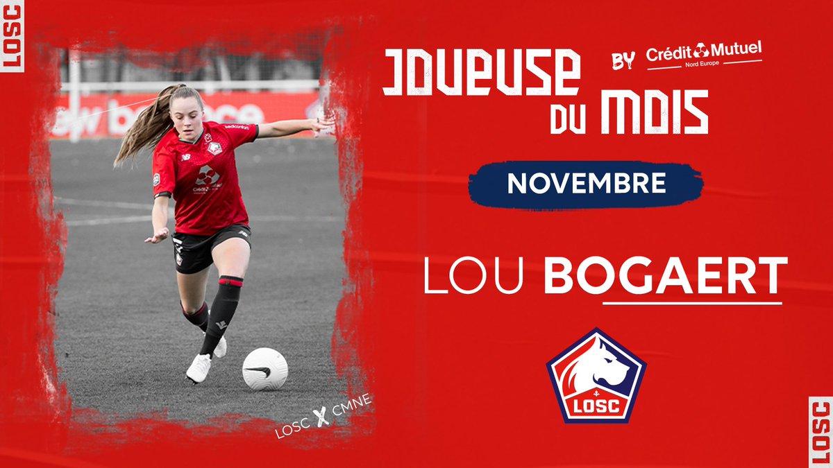 🏆 Avec 𝟯𝟲% des voix, vous avez élu Lou Bogaert comme joueuse du mois de Novembre 👏