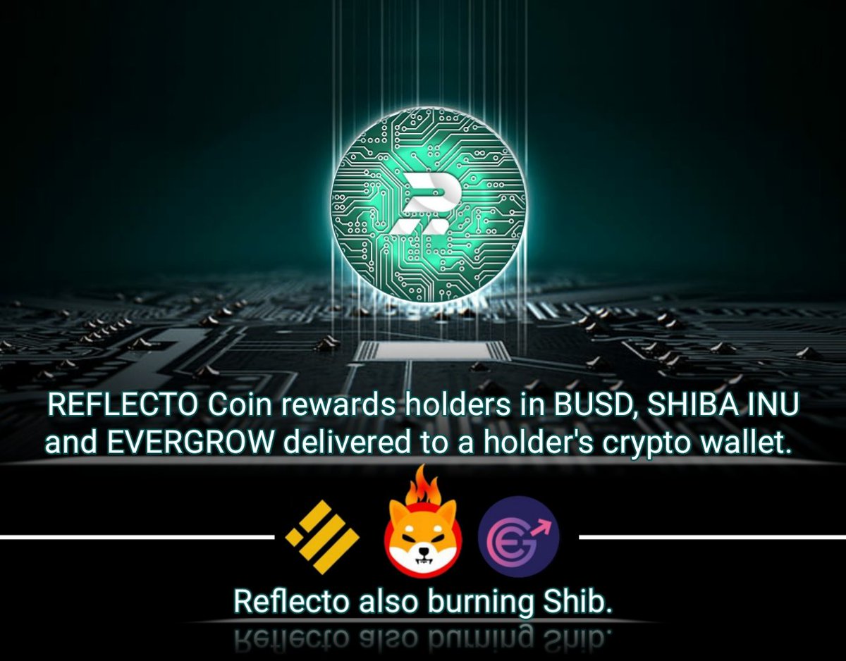 BoyApeCrypto's tweet photo. #REFLECTO rewards holders in #BUSD #SHIB #EverGrowCoin Delivered to a holders #Crypto Wallet. Reflecto also burning @Shibtoken 🔥🔥

Buy  Now : https://t.co/ENOkMBoaIm
Claim Reward : https://t.co/IguEGBJaVg
Join Now👇👇
Twitter : @reflectocoin 
Telegram : https://t.co/A1W9FMQbMO https://t.co/TlH8mc77OL