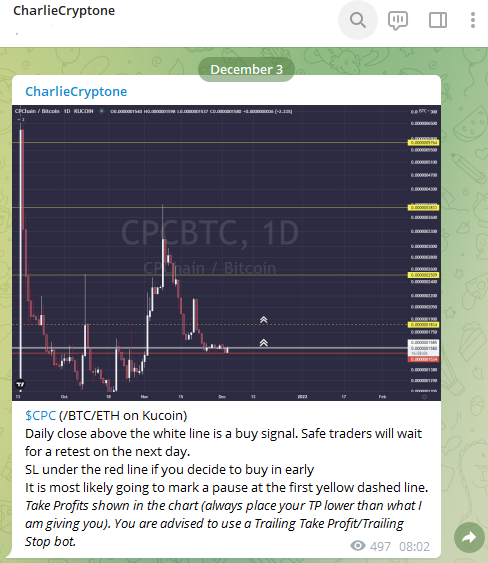 CharlieCryptone's tweet photo. $CPC 
+66% from trigger call.
Target Price 1 achieved.

#charliecryptone #CPC #CPChain https://t.co/VKEsYjxxhg