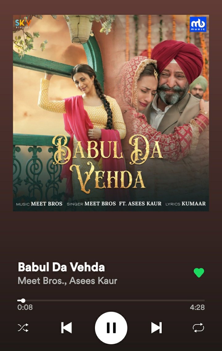 nndvians's tweet photo. OMGG, ok this song is melted my heart, i cry but i love this song very muchhh !!!😭💗💗💗💗

best song in early 2022 !!💗💗

—Babul Da Vehda (music) :
https://t.co/vIUfwuAGRo

—Babul Da Vehda (music video) :
https://t.co/ND1uHMstq9

@Divyanka_T  
@MBMusic_Co 
#BabulDaVehda https://t.co/BzvO7FM5qJ