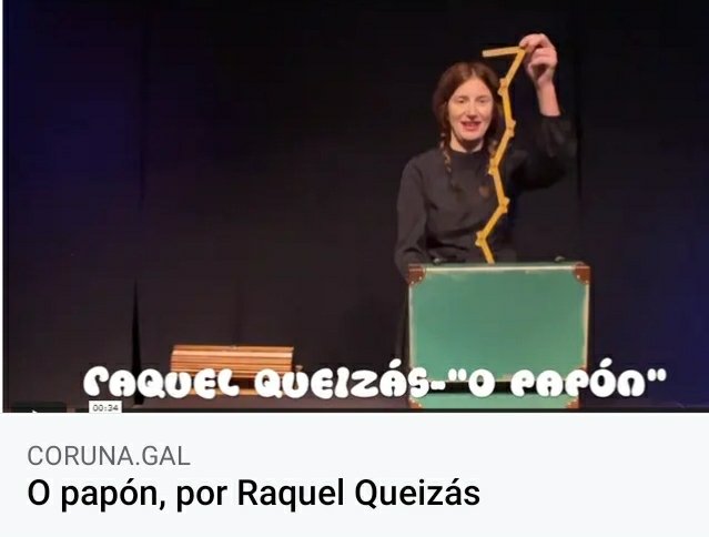 Chega o quinto dos contos gravados para emitírense dentro do noso #ContarApego!

Raquel Queizás achéganos o contiño "O papón", na que hai unha avoa que está de aniversario e ten tres netas e ... picade para verlo as veces que queirades!
coruna.gal/lingua/gl/deta…