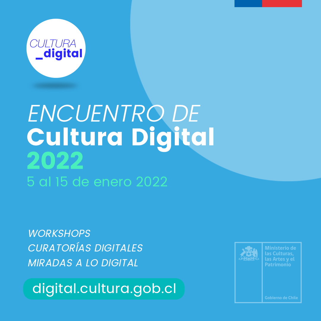 Check out Miradas a lo Digital, part of the Encuentro de Cultura Digital organized by the Chilean Ministry of Culture. It includes an interview with me (in Spanish). digital.cultura.gob.cl @eligecultura