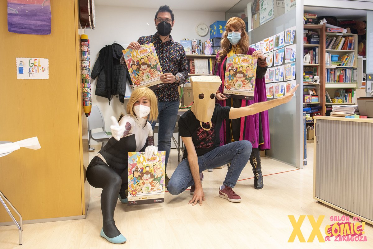 SalonComicZgz's tweet image. Nos hace especial ilusión contaros que de nuevo el Salón ha visitado el Aula Hospitalaria del Infantil, de la mano de @latro_latronis, con la colaboración de Elena Antón y Elena Revuelto, XCar Malavida y Daniel Surutusa.
👀👉 bit.ly/3zqzq9I