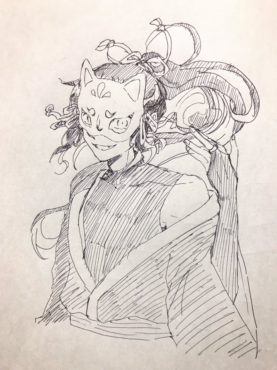#バヤ絵
※完全に妄想です
キレた時の囃子祀璃はヤバいと言われている…

ポニテを活かしたかった 
