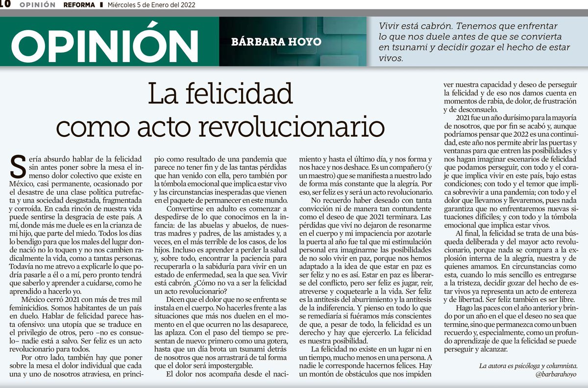 barbarahoyo's tweet photo. En circunstancias como esta, cuando lo más sencillo es entregarse a la tristeza, decidir gozar del hecho de estar vivos ya representa un acto de entereza y de libertad.

Gracias por su lectura. ✨ https://t.co/iRBThdnjtd