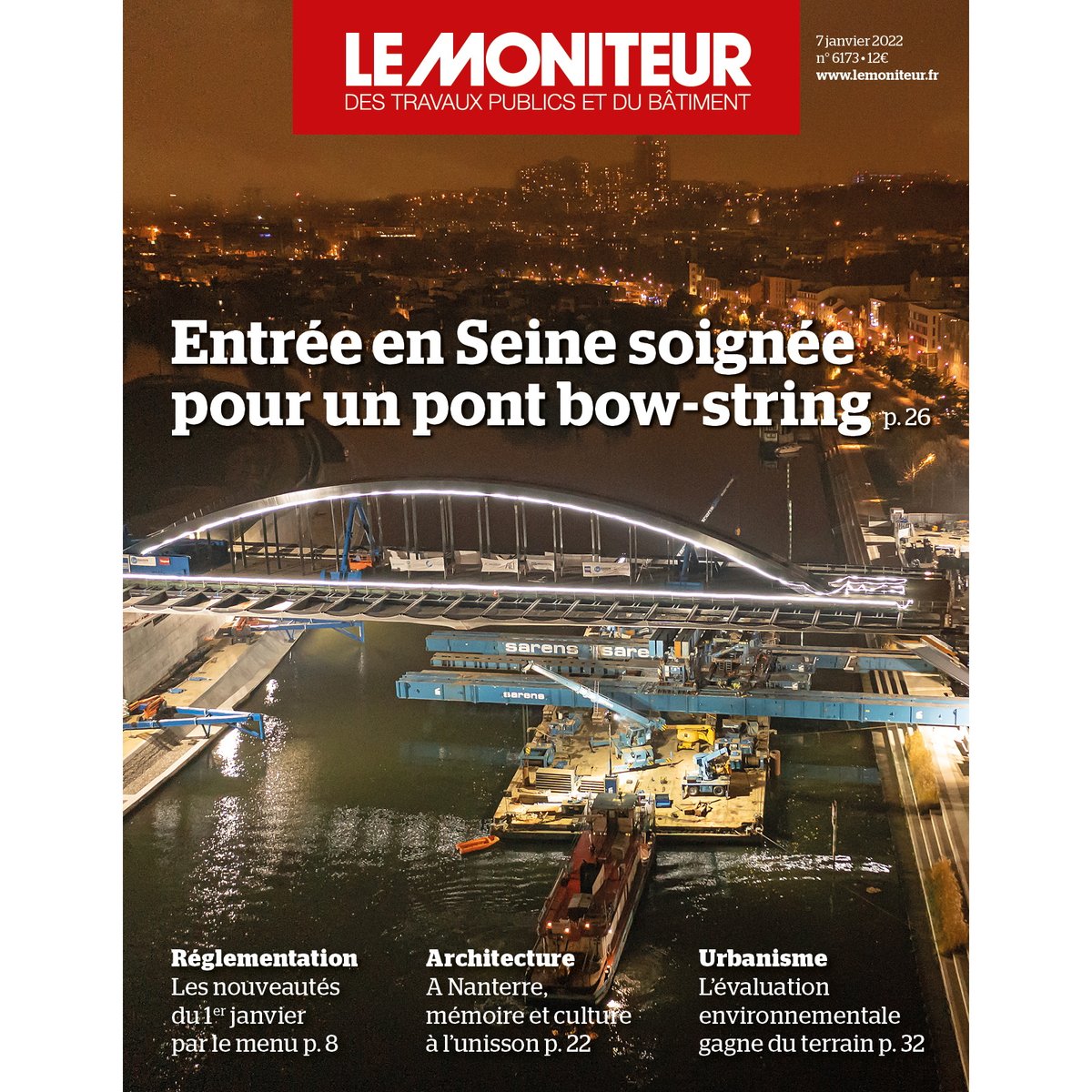 Le_Moniteur's tweet photo. A la Une du Moniteur : Tout ce qui a changé le #1erjanvier dans la #réglementation

- L’installation d’un #pont en milieu urbain 
- Les #documentsdurbanisme sont soumis à l’ #évaluationenvironnementale
- Un centre documentaire prend place dans un #bâtiment entre deux époques https://t.co/nkkwwIr5xa