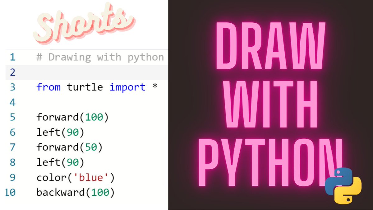 Try drawing with #python youtu.be/odvH0RttXcA 
#shorts #YouTubeShorts #turtle