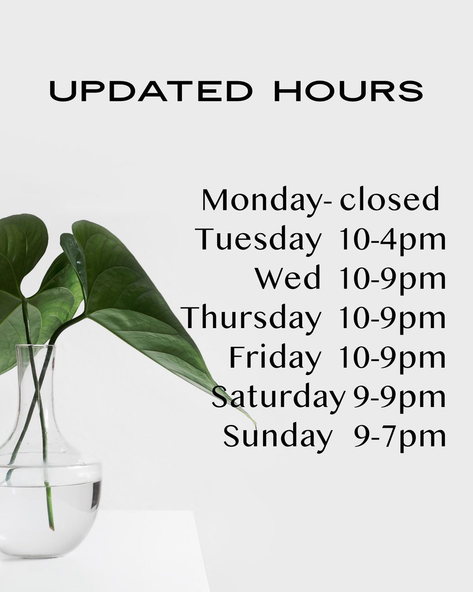 We’ve updated our hours. 
As of today indoor dining is closed. 
We are happy to serve you for takeout and delivery. 
We’ll be adding more options to our SkipTheDishes and IDeliver Canada menus in the near future and getting creative to offer you new and exciting menu options 😊