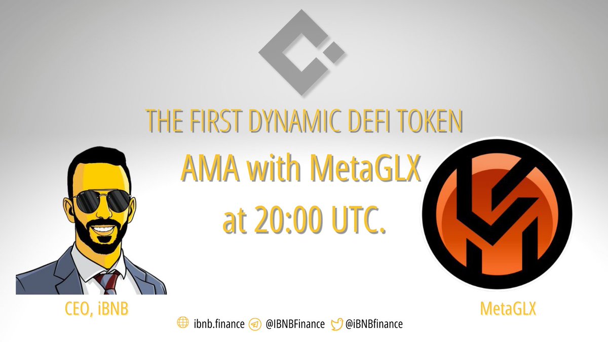 iBNBfinance's tweet photo. 📣Ladies and Gentlemen,
🔥 Join the #AMA with @MetaGLX🔥
👉Where- https://t.co/lAVLPmfzXq
👉 When-  20:00 UTC
🔗Learn more- https://t.co/2nnR81BbMX
🔗 #iBNB Website- https://t.co/3f1FL3sYA8
🔗 #MetaGLX Website- https://t.co/jewc6TEP25

#BSC #BSCGem #BinanceSmartChain #Binance https://t.co/YOXTNynafb
