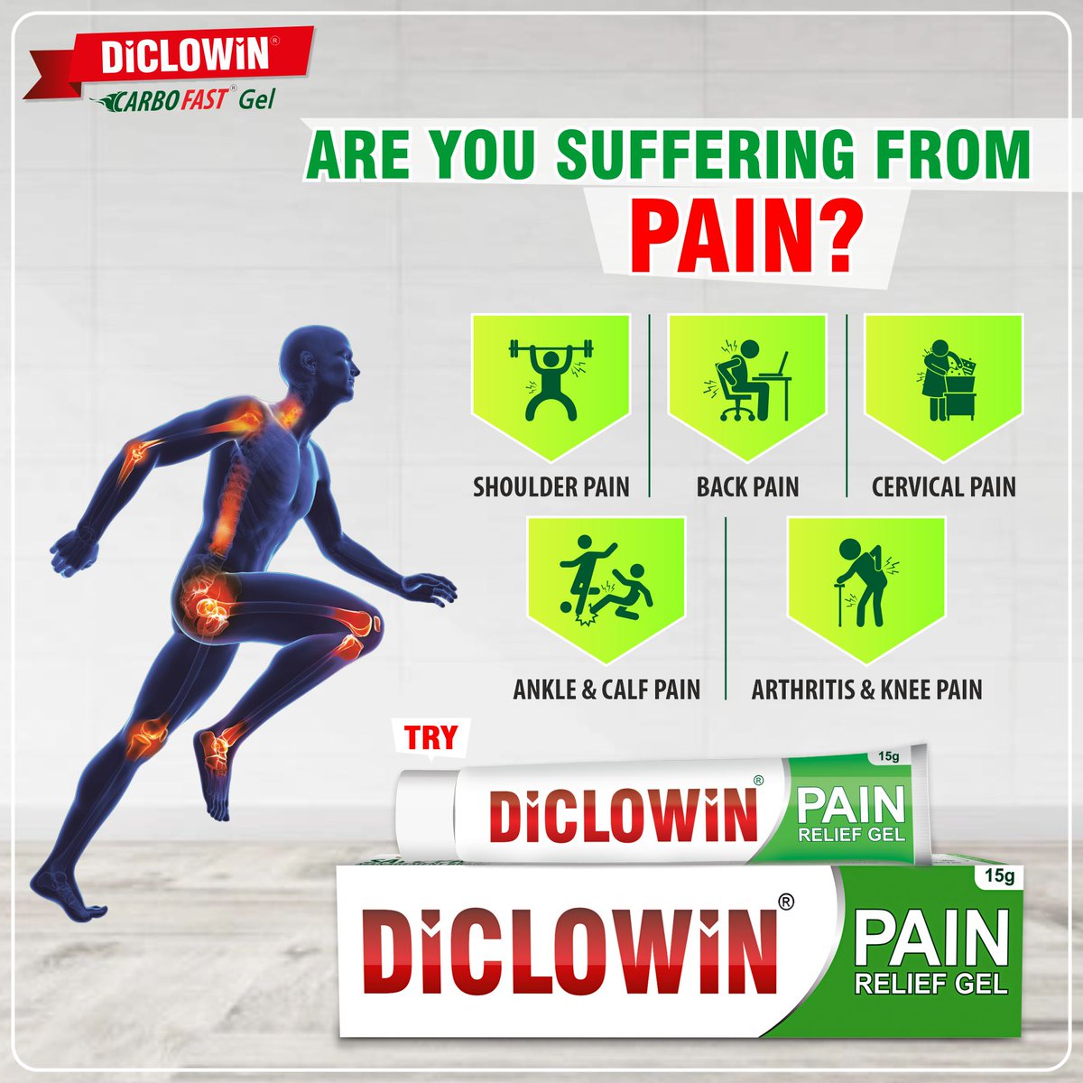 diclowinplus's tweet photo. #DiCLOWiN Pain Relief Gel made for all kinds of pain!

#Pain->Apply->#Relief😍 100% Effective 

Apply 3-4 times a day, gently rub on the affected area.

Provides Long Lasting Relief from Pain - Neck &amp; Shoulder Pain, Back and Joints Pain, Arthritis &amp; Knee Pain. https://t.co/bGF9TqR5BA