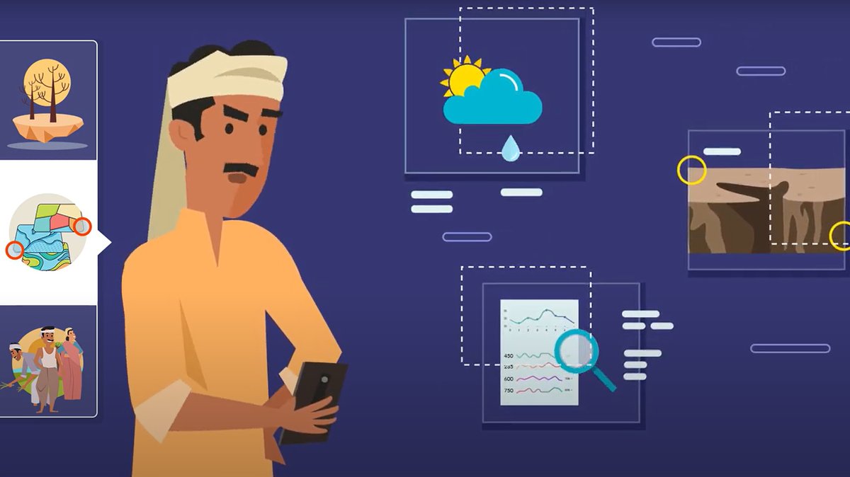 Cartoon image of a man holding a mobile phone from the CRISP-M animation.