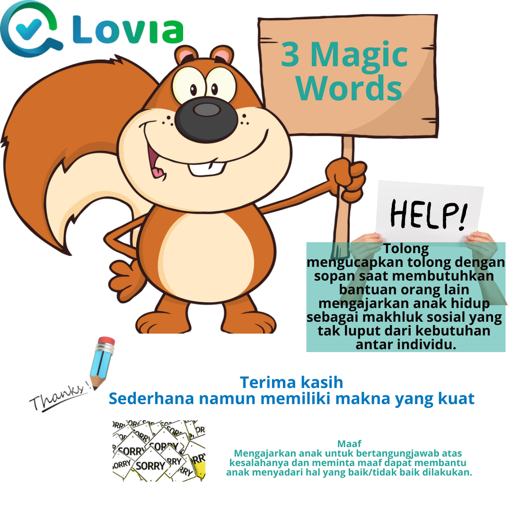 LoviaID's tweet photo. Yuk, simak kebiasaan sederhana yang sangat bermakna bagi sesama!
Penggunaan 3 Magic Words sangat bermanfaat dalam hubungan antar individu. Kebiasaan sederhana ini yang turut mendorong kita untuk saling menghargai sesama.
Kalau menurut kamu, kata apa lagi… https://t.co/CaAtn99X1m https://t.co/wZDo1rOBt5