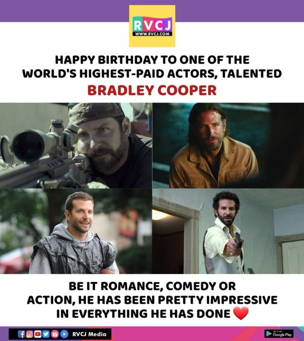 Happy Birthday Bradley Cooper     