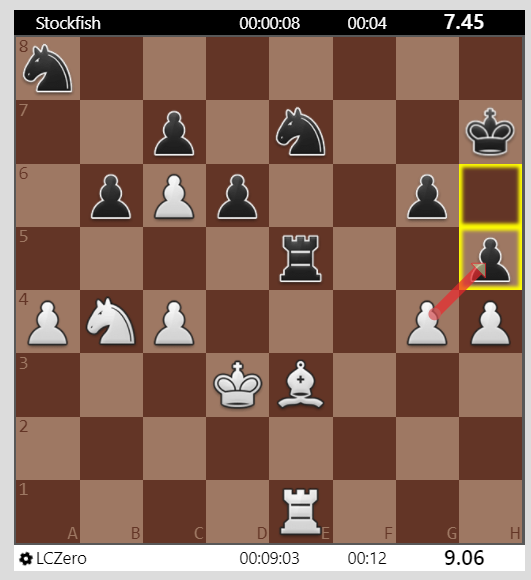 gmmds's tweet photo. Oh my goodness 😱 Stockfish had a corner bishop problem in FRC a few seasons ago which got fixed. But looks like it's also developed a corner knight problem! Starting to get a few games where it never ends up developing a knight! https://t.co/vwG6ZcdVFG #TCECFRC #FRC70 https://t.co/dBsNX1lObf