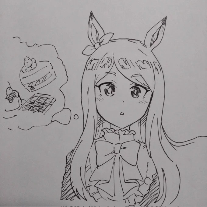 わしが描いたマックイーンはこちら 