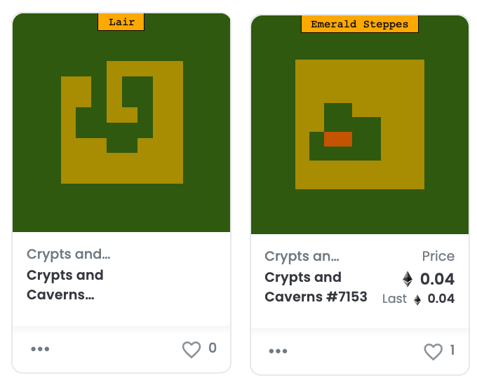 gm

got these two beauties from <a href="/cryptsncaverns/">Crypts and Caverns</a> collection!

basically, these are generative on-chain dungeon maps by <a href="/threepwave/">threepwave</a> 

thanks, <a href="/zeneca_33/">Not @Zeneca</a> for sharing.