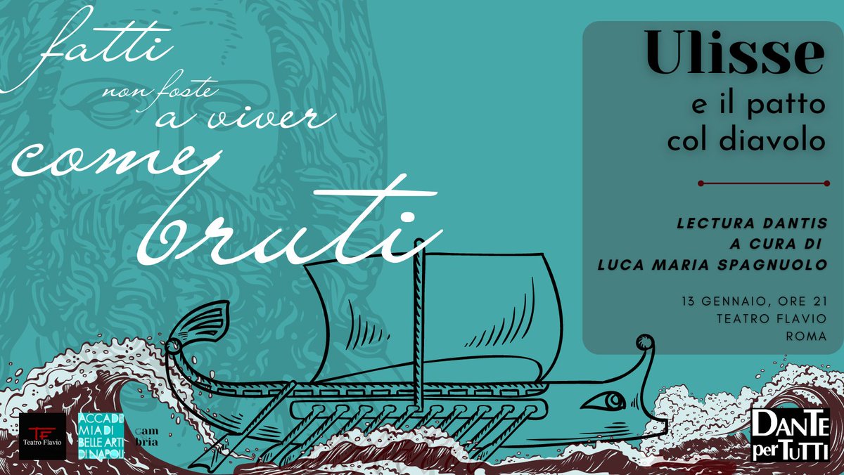 13 gennaio, ore 21.

Teatro Flavio.
Roma.