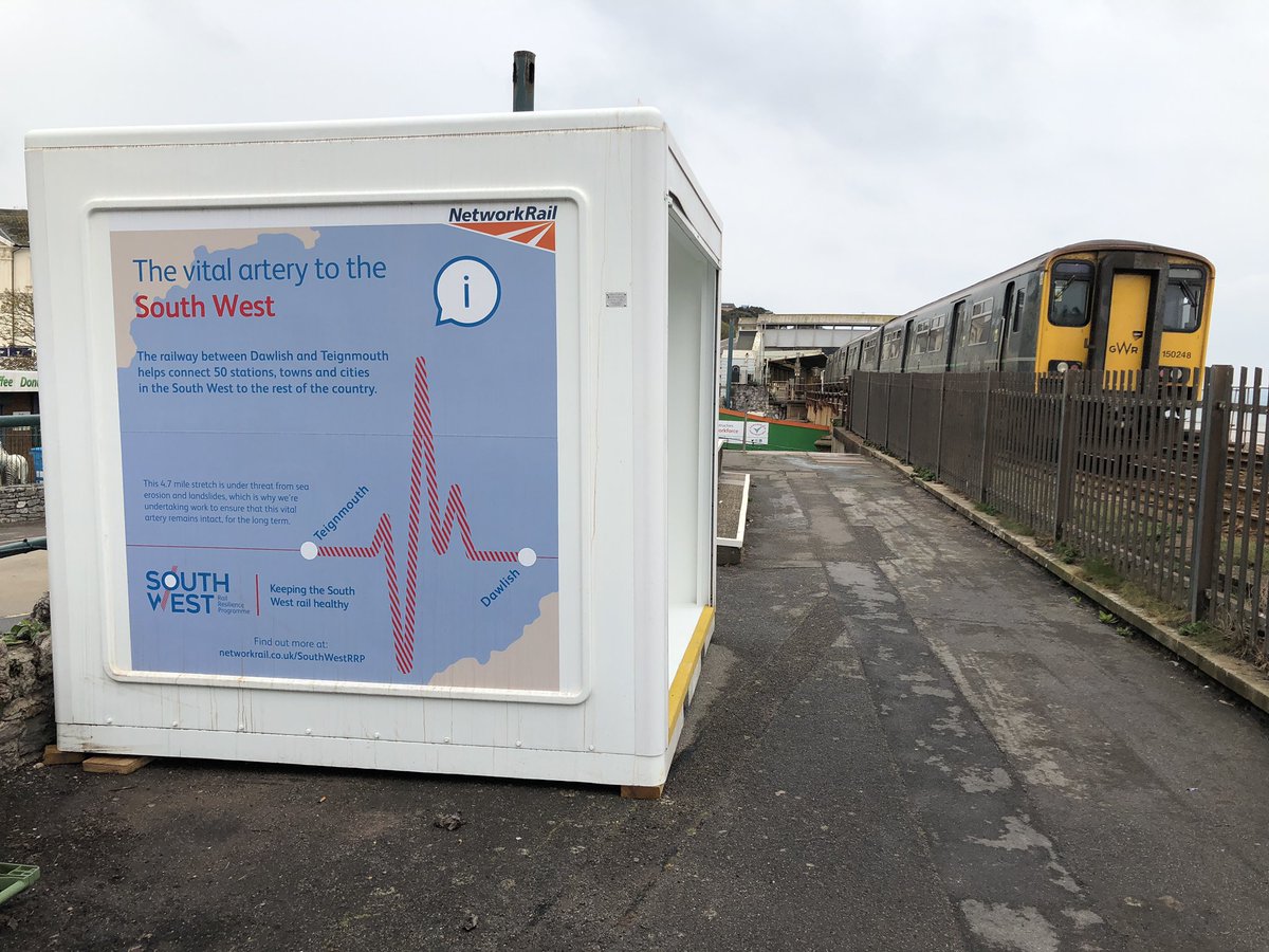 SouthWestRRP's tweet photo. 👥 This week’s community hub session will take place on Thursday 6 January from 10am until 2pm.

❓ Please come along if you have any questions about our work on the Dawlish sea wall or the new rockfall shelter by Parsons Tunnel. https://t.co/w4Ef3YwS7H
