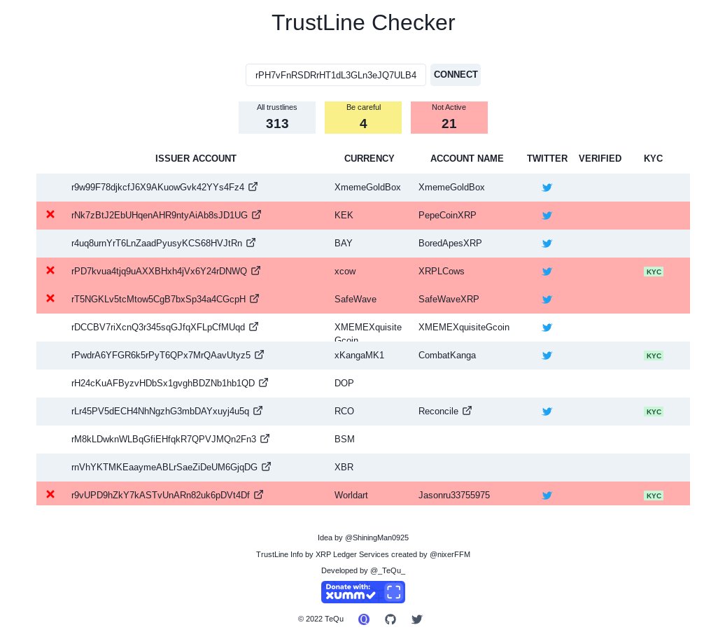 ShiningMan_JP's tweet photo. トラストラインの状況を可視化するツール「TrustLine Checker」は
毎日、新しいトラストライン and トンズラをトラストラインを追加してますヨ
https://t.co/TY96FTYK3r

最終ツイート項目の追加 Ver はまもなく公開するかもネ https://t.co/mw3YvkAeDk