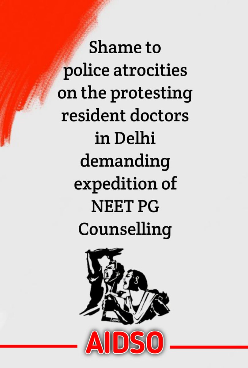 #SpeedUpNEETPGandUGCounselling
#AIDSO

I appeal to honourable Cheif Justice of India j to declare the date of both NEET PG &amp; UG counselling immediately