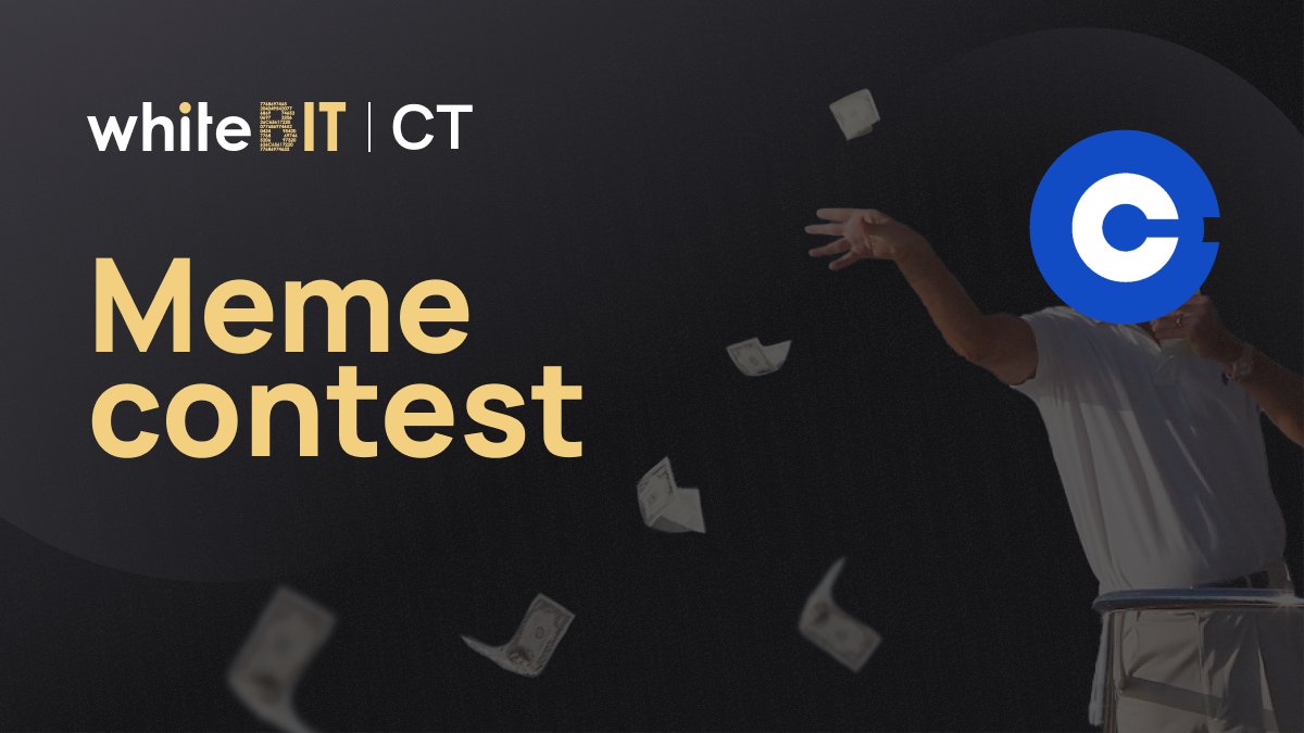 WhiteBit's tweet photo. 😁 Get cool rewards for a meme about $CT &amp; WhiteBIT:

✅ follow @WhiteBit and @OfficialCojam;
✅ like &amp; RT this tweet;
✅ post a meme and tag #WhiteBIT_meme &amp; #CT_meme;
✅ fill in the form: https://t.co/0DPRIQcO6m ⬇️ https://t.co/CCyFBCJp92
