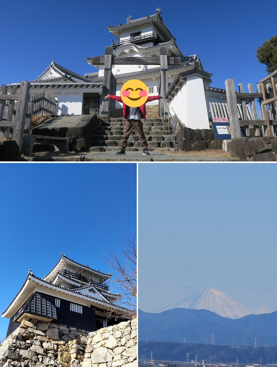 HanisanaApps's tweet photo. 今日は掛川城と浜松城をはしご🏯
最近戦国ブームの息子、次は松本城か彦根城に行きたいんだって、どんどん遠くなるなあ💦
浜松城の天守閣から真っ白な富士山が見えました、新年の富士山、なんだか嬉しい😊 https://t.co/3uhrhRvjqY
