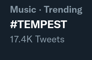 TPSTNews's tweet photo. '#TEMPEST' Are Trending 🔥
#TEMPEST– 17.4k Tweets
#템페스트 – 15.1k Tweets
Let's Go! 🎉🥳 https://t.co/WrOUK7zKuS