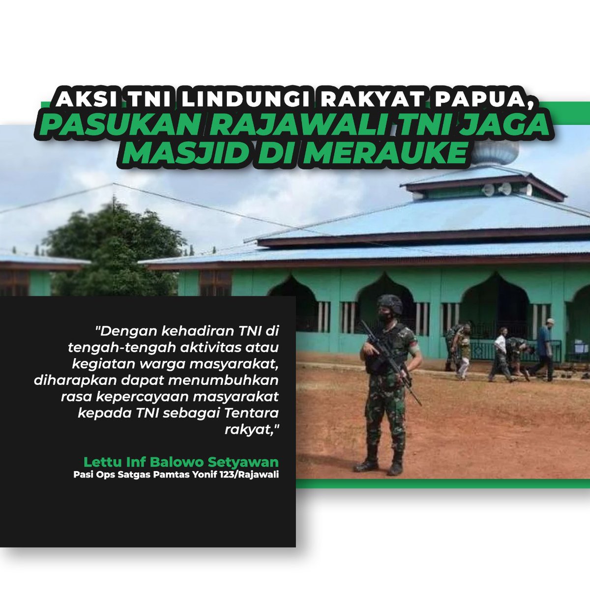 "Selain hadir dalam kegiatan rutin yang dilaksanakan setiap bulan ini, kami juga menyempatkan diri untuk memberikan himbauan secara langsung. Serta, mengajak warga untuk tetap menjaga situasi kehidupan masyarakat yang rukun, damai dan penuh dengan toleransi," kata Dansatgas.