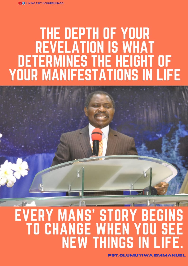 Pst_OEmmanuel's tweet photo. The depth of your revelation is what determines the height of your manifestations. Every man's story starts to change when you see new things in life.
#DominionWisdom https://t.co/VHgyIv7FPi