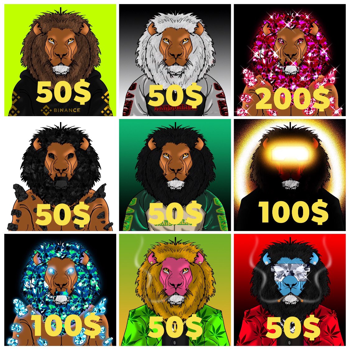 New Drop lion family Still waiting for more members. There are many to choose from. If you are interested in any item. 

click here : crypto.com/nft/collection…

#CRO          #cryptoartist #Cryptoart #NFTdrop #NFTThaicommunity #LoadedLions