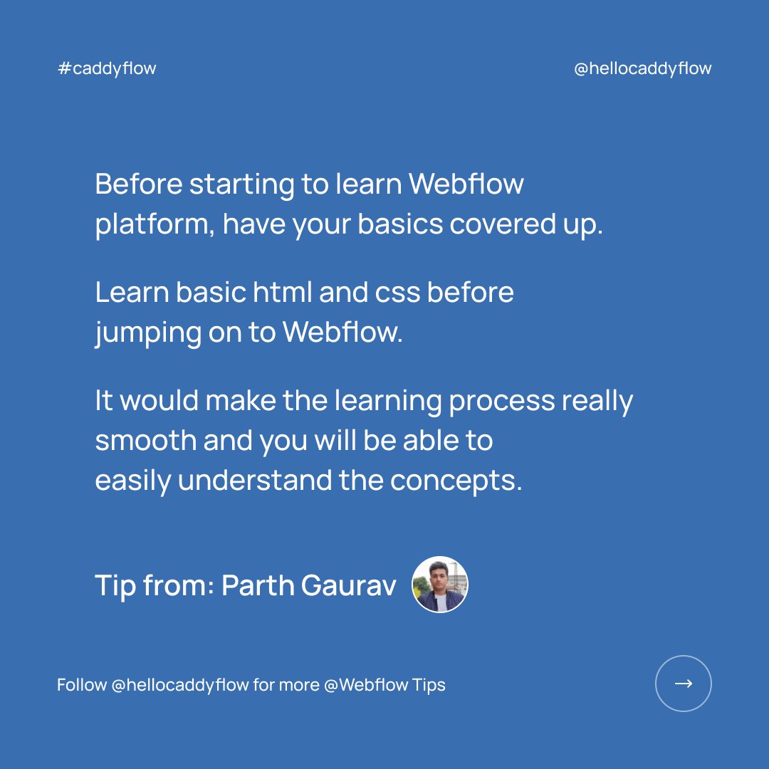 caddyflow's tweet image. #webflowtips
