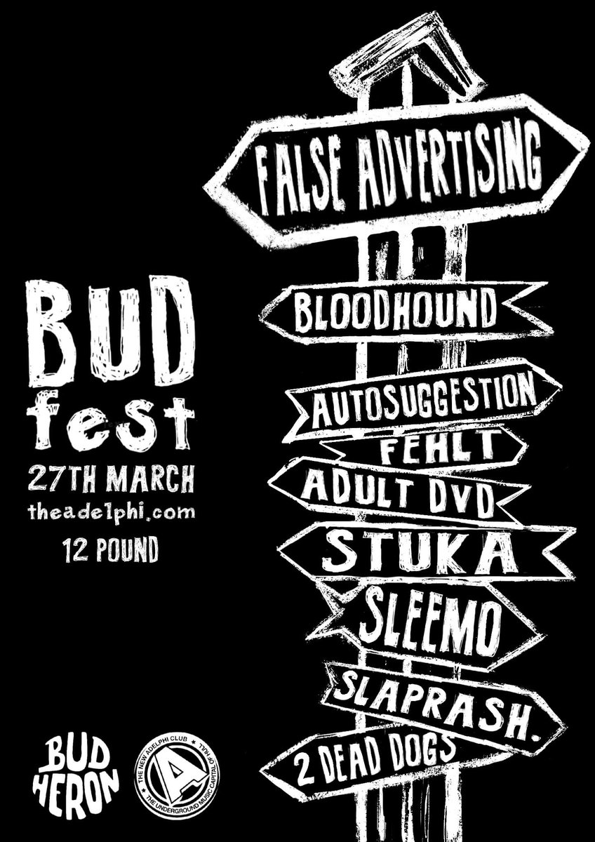 Morning folks and a Happy New Year to you all 🎈
Due to the present 'gig climate' we have had to move our festival. The new date is 27/03/22. <a href="/budheronevents/">BUD HERON</a>
<a href="/TheAdelphiClub/">The New Adelphi Club</a>
<a href="/markdsinfield/">Mark Sinfield</a>
<a href="/bbcburnsy/">David Burns</a>
<a href="/LucyLauraClark/">Lucy Clark</a>
theadelphi.com/events/budfest/