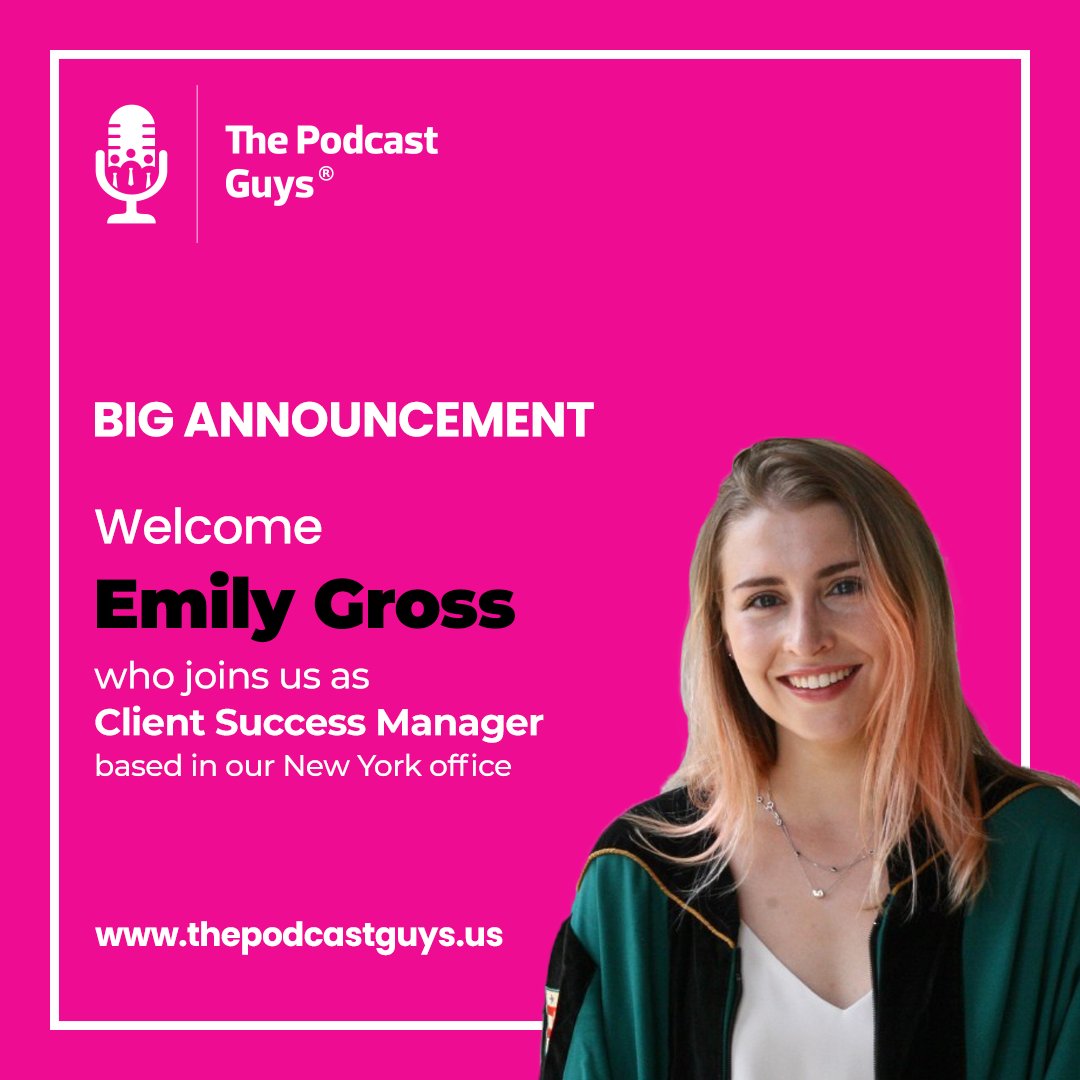 We're delighted to announce the appointment of Emily Gross who joins us as Client Success Manager based in our New York office. 🇺🇸 🎙  

Welcome Emily - we look forward to working with you!

#Newteammember #Podcast #Production