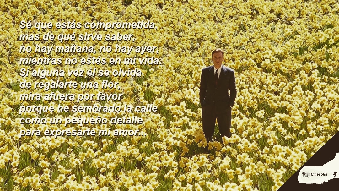 cinesofiaperu's tweet photo. Sé que estás comprometida
mas de qué sirve saber
no hay mañana, no hay ayer
mientras no estés en mi vida.
Si alguna vez él se olvida
de regalarte una flor,
mira afuera por favor
porque he sembrado la calle
como un pequeño detalle
para expresarte mi amor...

#BigFish #EwanMcGregor https://t.co/zFL6aAEG7s