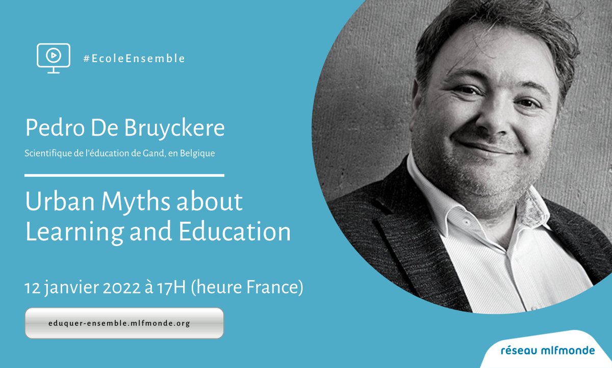 L'année 2022 commence fort ! Plus que 7 jours pour vous inscrire à la conférence de <a href="/thebandb/">Pedro De Bruyckere</a> pour notre cycle #EcoleEnsemble et #coéducation ! Parents, élèves, enseignants et personnels du réseau mlfmonde, rendez-vous le 12 janvier !
 Inscription ici 👉bit.ly/30HJ5eW