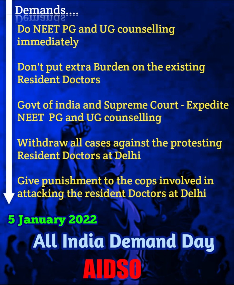 #SpeedUpNEETPGandUGCounselling
#AIDSO
<a href="/CJI/">Craig Ingram</a> <a href="/PMO/">pmo</a> <a href="/AIDSO_AIC/">AIDSO All India Committee</a>