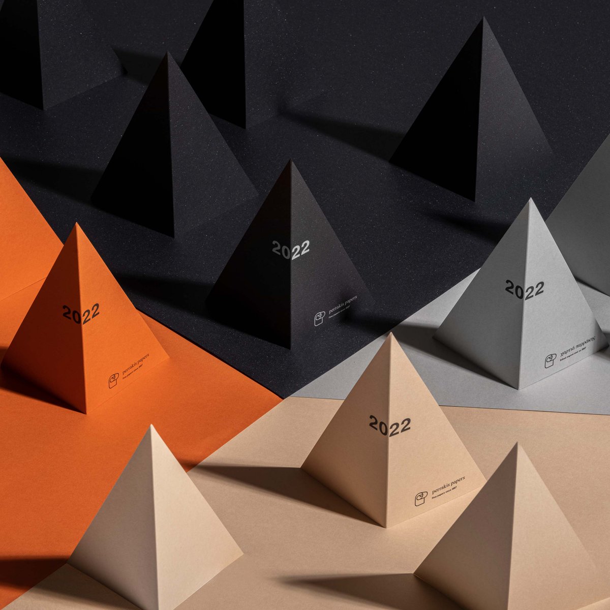 RealtPaperLtd's tweet image. Massive fan of this colour combo!! Perrakis Papers’  cards in @colorplanpapers Mandarin, Real Grey, Stone and Ebony. Printed by Xenos Print and photographed by Giagkos Papadopoulos.

#Colorplan #ColorplanColours