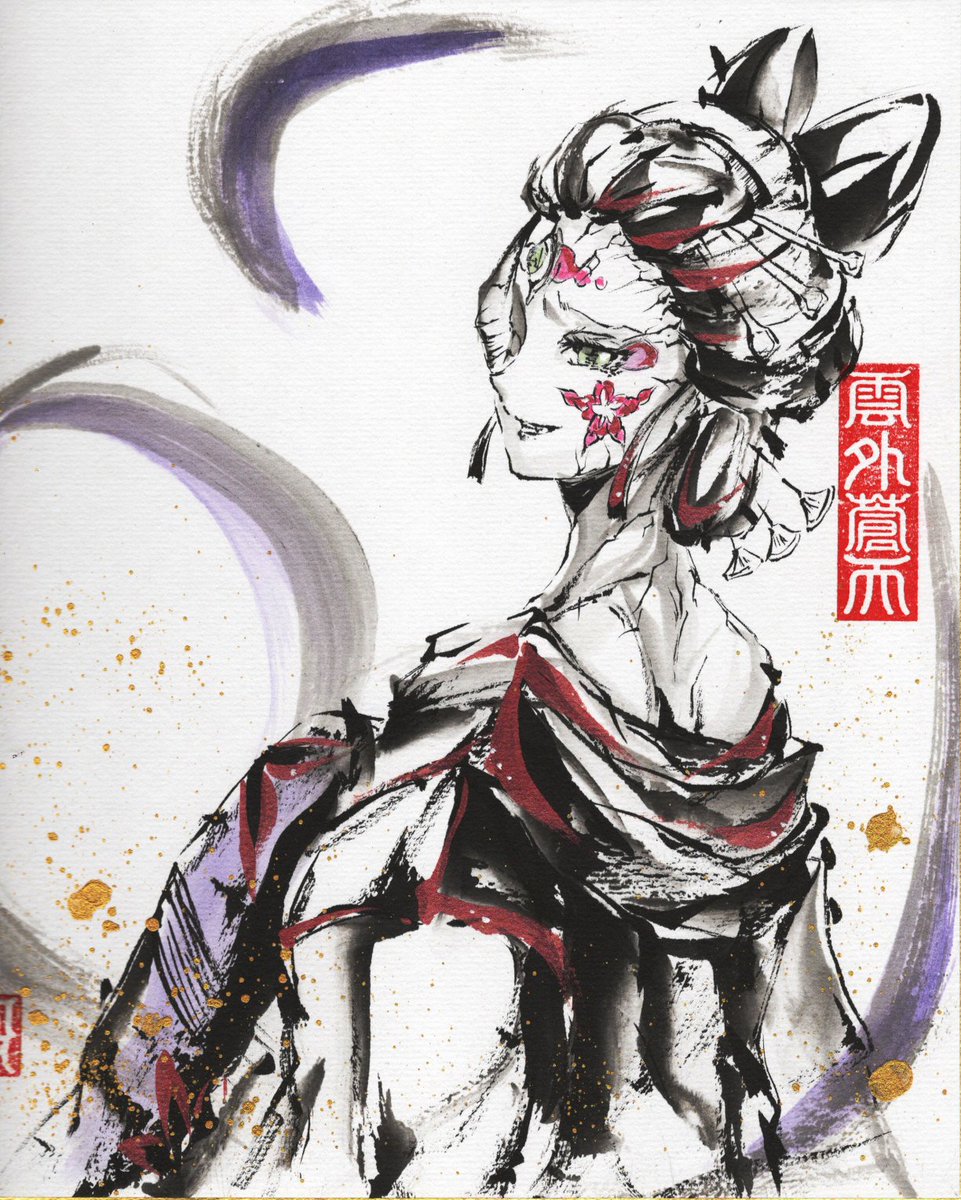 イッスン 水墨画 India Ink Drawing 絵描きはフォロバ80 Issun Suibokuga さんのイラスト マンガ作品まとめ 18 件 Twoucan